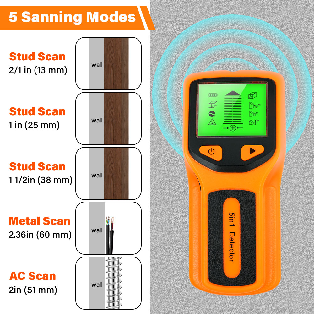 Wall Stud Detector 5 in 1 Hand - Water Leak Detector Wired review and price